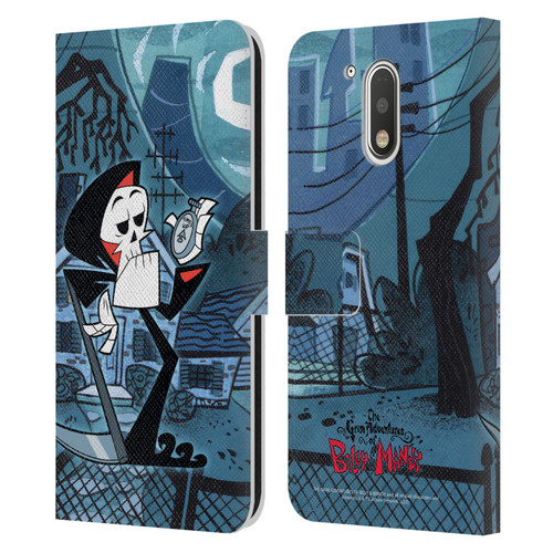 The Grim Adventures of Billy & Mandy Graphics Grim Leather Book Wallet Case Cover For Motorola Moto G41