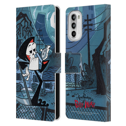The Grim Adventures of Billy & Mandy Graphics Grim Leather Book Wallet Case Cover For Motorola Moto G52