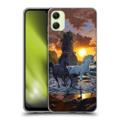 Vincent Hie Key Art Unicorns On The Beach Soft Gel Case for Samsung Galaxy A05