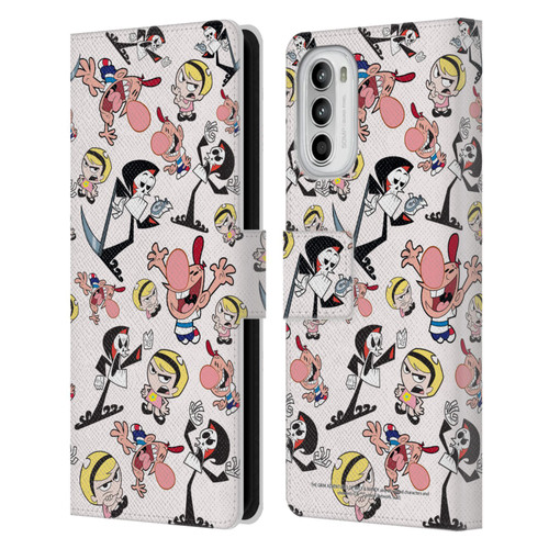 The Grim Adventures of Billy & Mandy Graphics Icons Leather Book Wallet Case Cover For Motorola Moto G52