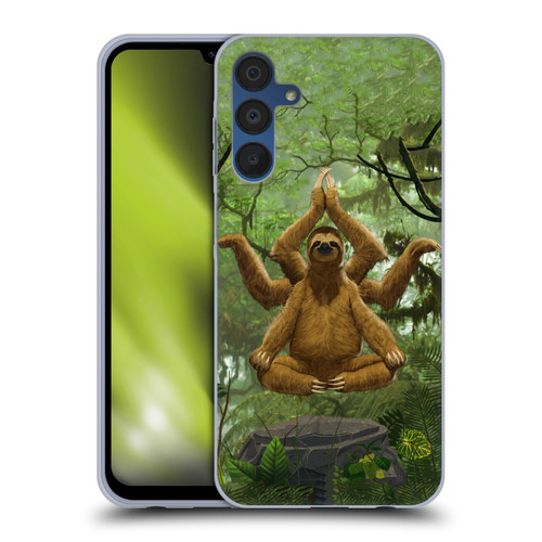 Vincent Hie Key Art Zen Sloth Soft Gel Case for Samsung Galaxy A15