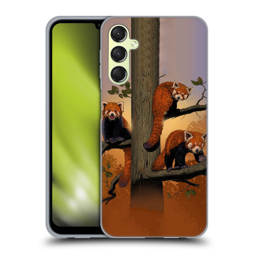 Vincent Hie Key Art Red Pandas Soft Gel Case for Samsung Galaxy A24 4G / Galaxy M34 5G