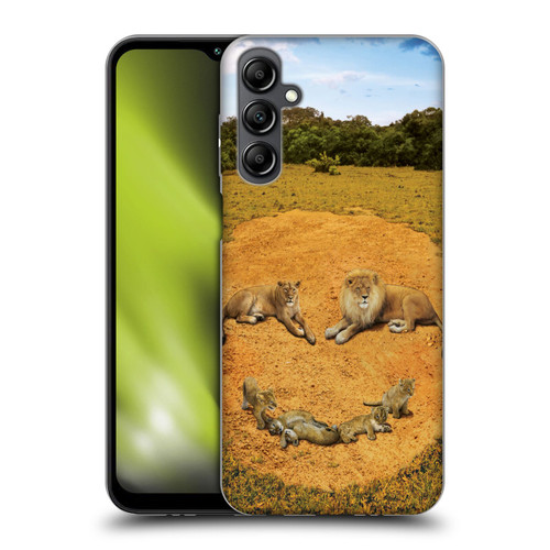 Vincent Hie Key Art A Lion Happiness Soft Gel Case for Samsung Galaxy M14 5G