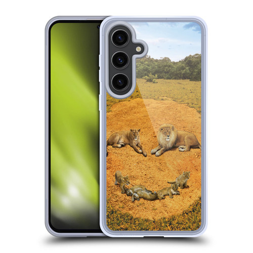Vincent Hie Key Art A Lion Happiness Soft Gel Case for Samsung Galaxy S24+ 5G