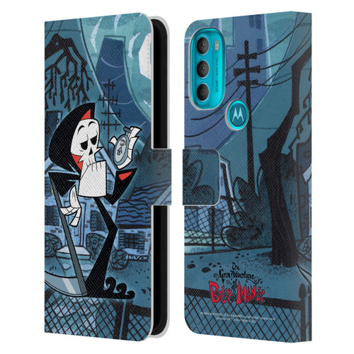 The Grim Adventures of Billy & Mandy Graphics Grim Leather Book Wallet Case Cover For Motorola Moto G71 5G