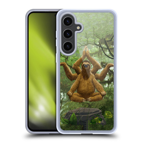 Vincent Hie Key Art Zen Sloth Soft Gel Case for Samsung Galaxy S24+ 5G
