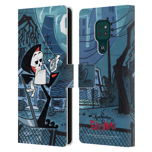 The Grim Adventures of Billy & Mandy Graphics Grim Leather Book Wallet Case Cover For Motorola Moto G9 Play