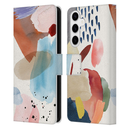 Ninola Pattern Abstract Pastel Leather Book Wallet Case Cover For Samsung Galaxy S24+ 5G