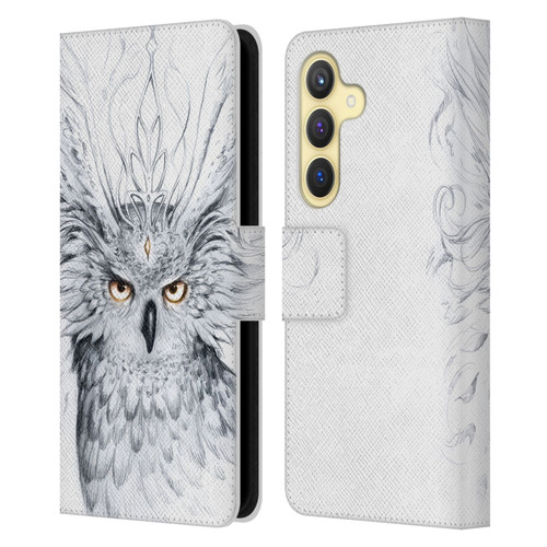 Jonas "JoJoesArt" Jödicke Wildlife Owl Leather Book Wallet Case Cover For Samsung Galaxy S24 5G