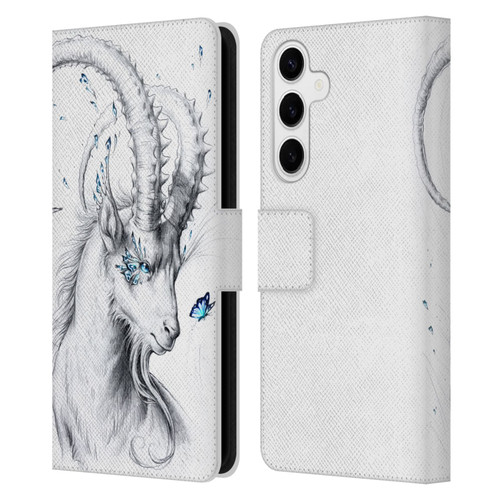 Jonas "JoJoesArt" Jödicke Wildlife Capricorn Leather Book Wallet Case Cover For Samsung Galaxy S24+ 5G