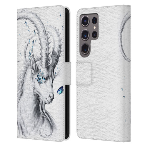 Jonas "JoJoesArt" Jödicke Wildlife Capricorn Leather Book Wallet Case Cover For Samsung Galaxy S24 Ultra 5G