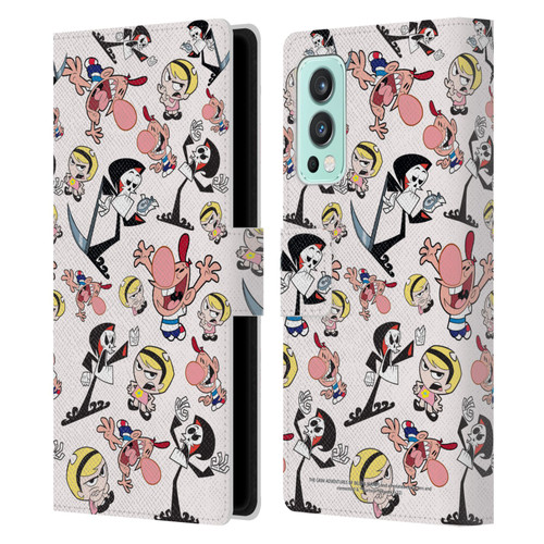 The Grim Adventures of Billy & Mandy Graphics Icons Leather Book Wallet Case Cover For OnePlus Nord 2 5G