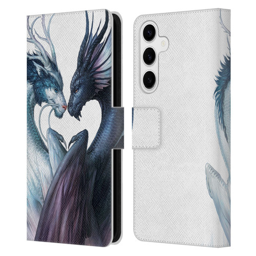 Jonas "JoJoesArt" Jödicke Wildlife 2 Yin And Yang Dragons Leather Book Wallet Case Cover For Samsung Galaxy S24+ 5G