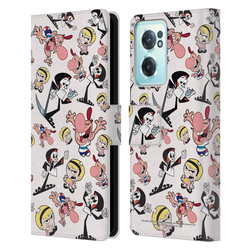 The Grim Adventures of Billy & Mandy Graphics Icons Leather Book Wallet Case Cover For OnePlus Nord CE 2 5G