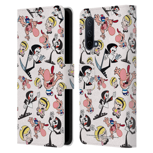The Grim Adventures of Billy & Mandy Graphics Icons Leather Book Wallet Case Cover For OnePlus Nord CE 5G