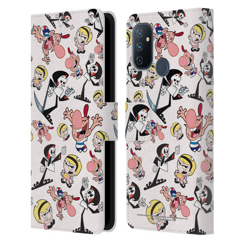 The Grim Adventures of Billy & Mandy Graphics Icons Leather Book Wallet Case Cover For OnePlus Nord N100
