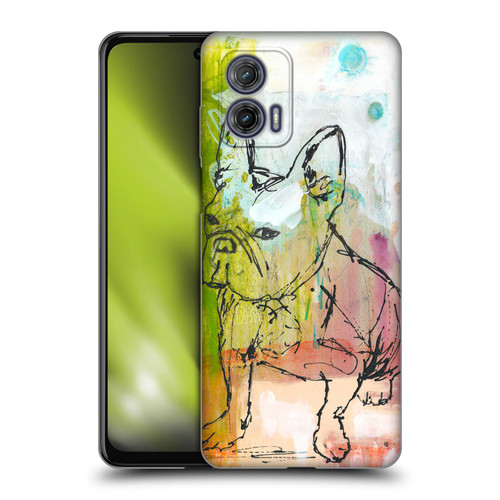 Wyanne Animals French Bulldog Sketch Soft Gel Case for Motorola Moto G73 5G