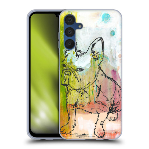 Wyanne Animals French Bulldog Sketch Soft Gel Case for Samsung Galaxy A15