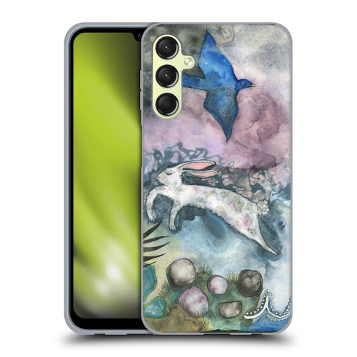 Wyanne Animals Bird and Rabbit Soft Gel Case for Samsung Galaxy A24 4G / Galaxy M34 5G