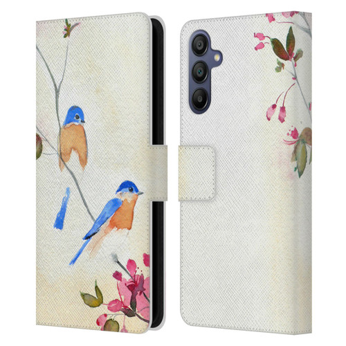 Mai Autumn Birds Blossoms Leather Book Wallet Case Cover For Samsung Galaxy A15
