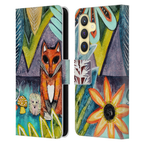 Wyanne Animals 2 Fox Leather Book Wallet Case Cover For Samsung Galaxy S24 5G