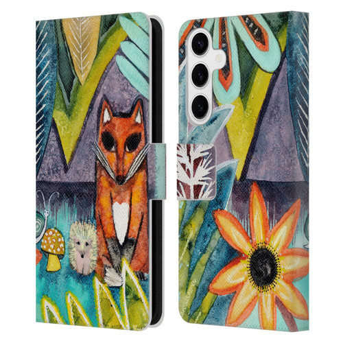 Wyanne Animals 2 Fox Leather Book Wallet Case Cover For Samsung Galaxy S24+ 5G