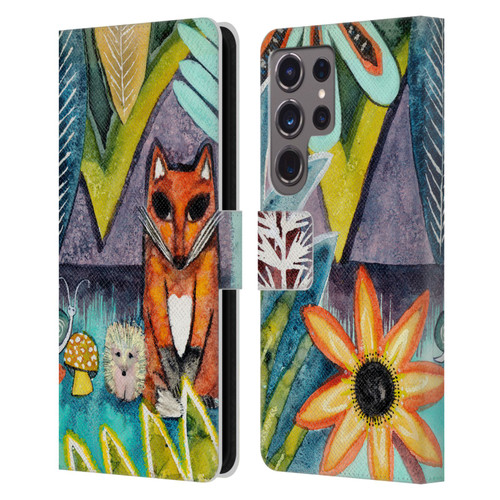 Wyanne Animals 2 Fox Leather Book Wallet Case Cover For Samsung Galaxy S24 Ultra 5G