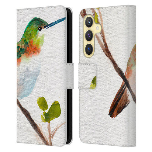Mai Autumn Birds Hummingbird Leather Book Wallet Case Cover For Samsung Galaxy S24 5G