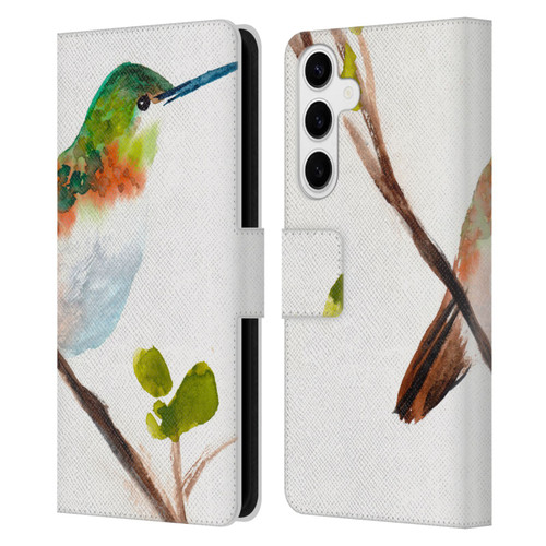 Mai Autumn Birds Hummingbird Leather Book Wallet Case Cover For Samsung Galaxy S24+ 5G