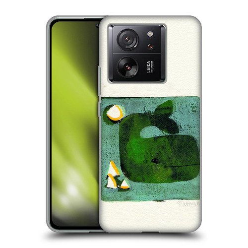 Wyanne Animals 2 Green Whale Monoprint Soft Gel Case for Xiaomi 13T 5G / 13T Pro 5G