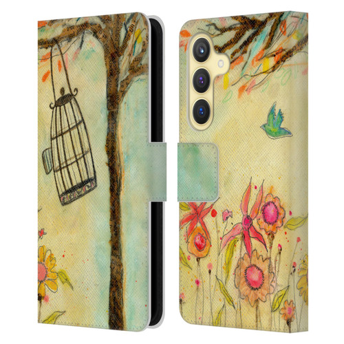 Wyanne Birds Free To Be Leather Book Wallet Case Cover For Samsung Galaxy S24 5G