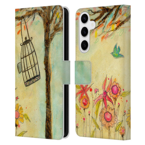 Wyanne Birds Free To Be Leather Book Wallet Case Cover For Samsung Galaxy S24+ 5G