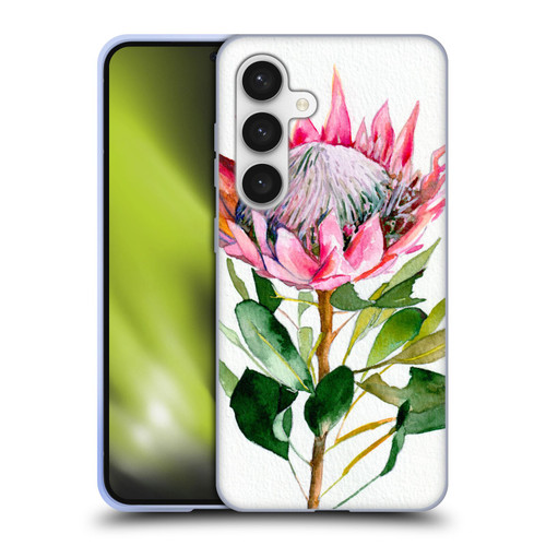 Mai Autumn Floral Blooms Protea Soft Gel Case for Samsung Galaxy S24 5G