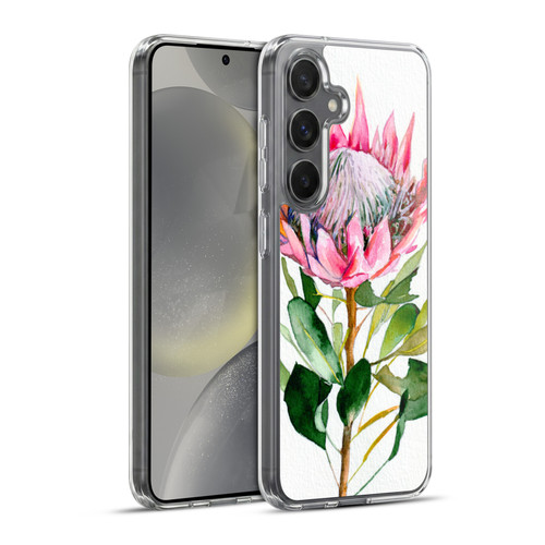 Mai Autumn Floral Blooms Protea Soft Gel Case for Samsung Galaxy S24+ 5G & MagSafe
