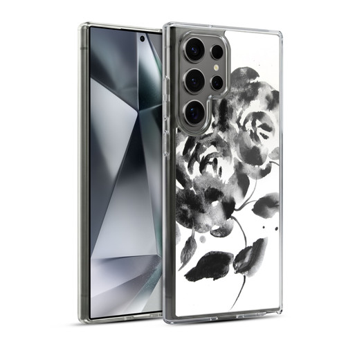 Mai Autumn Floral Blooms Black Beauty Soft Gel Case for Samsung Galaxy S24 Ultra 5G & MagSafe