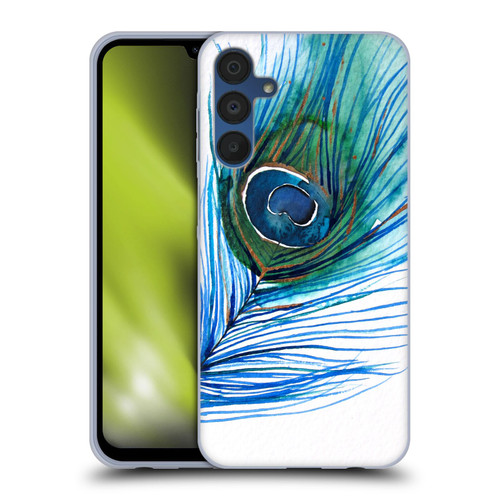 Mai Autumn Feathers Peacock Soft Gel Case for Samsung Galaxy A15