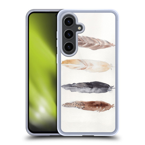 Mai Autumn Feathers Pattern Soft Gel Case for Samsung Galaxy S24+ 5G