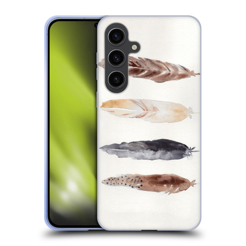 Mai Autumn Feathers Pattern Soft Gel Case for Samsung Galaxy S24+ 5G
