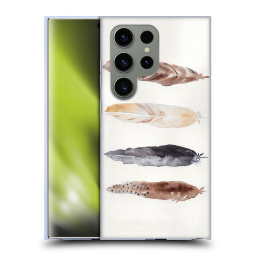 Mai Autumn Feathers Pattern Soft Gel Case for Samsung Galaxy S24 Ultra 5G