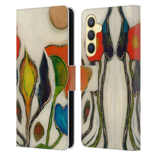 Wyanne Nature Artist Flowers Leather Book Wallet Case Cover For Samsung Galaxy S23 FE 5G