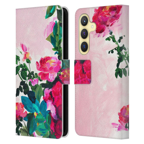 Mai Autumn Floral Garden Rose Leather Book Wallet Case Cover For Samsung Galaxy S24 5G