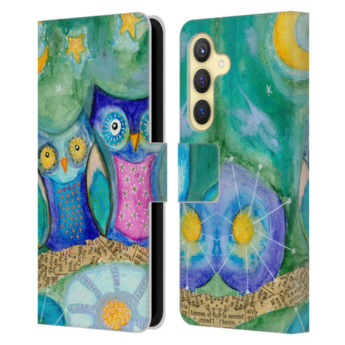 Wyanne Owl Wishing The Night Away Leather Book Wallet Case Cover For Samsung Galaxy S24 5G