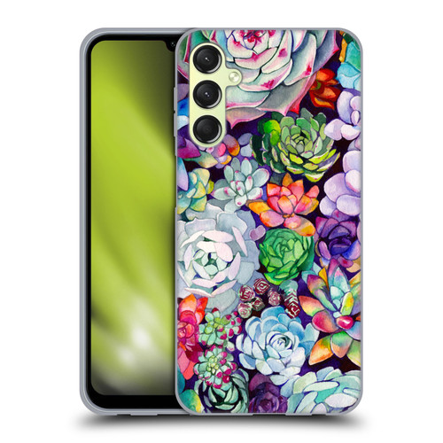 Mai Autumn Floral Garden Succulent Soft Gel Case for Samsung Galaxy A24 4G / M34 5G