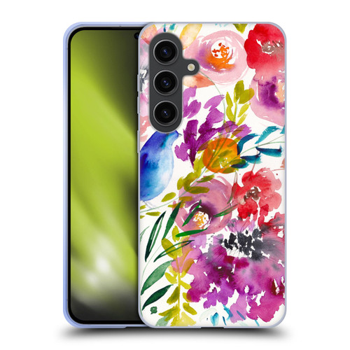 Mai Autumn Floral Garden Bluebird Soft Gel Case for Samsung Galaxy S24+ 5G