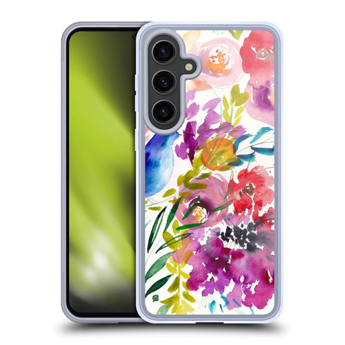 Mai Autumn Floral Garden Bluebird Soft Gel Case for Samsung Galaxy S24+ 5G