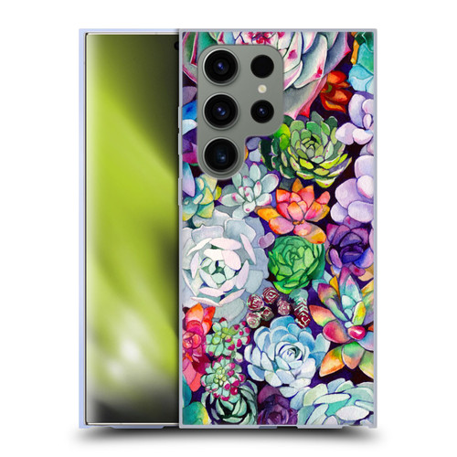 Mai Autumn Floral Garden Succulent Soft Gel Case for Samsung Galaxy S24 Ultra 5G