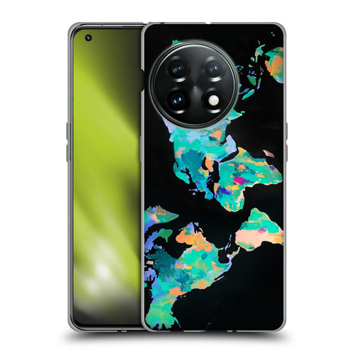 Mai Autumn Paintings World Map Soft Gel Case for OnePlus 11 5G