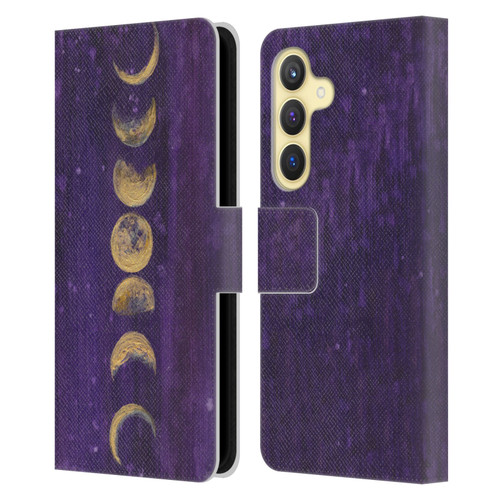 Mai Autumn Space And Sky Moon Phases Leather Book Wallet Case Cover For Samsung Galaxy S24 5G