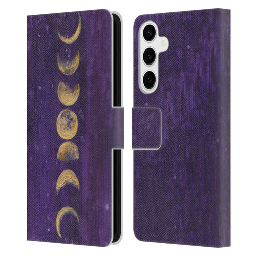 Mai Autumn Space And Sky Moon Phases Leather Book Wallet Case Cover For Samsung Galaxy S24+ 5G
