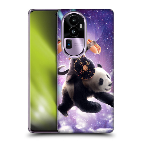 Random Galaxy Mixed Designs Warrior Cat Riding Panda Soft Gel Case for OPPO Reno10 Pro+